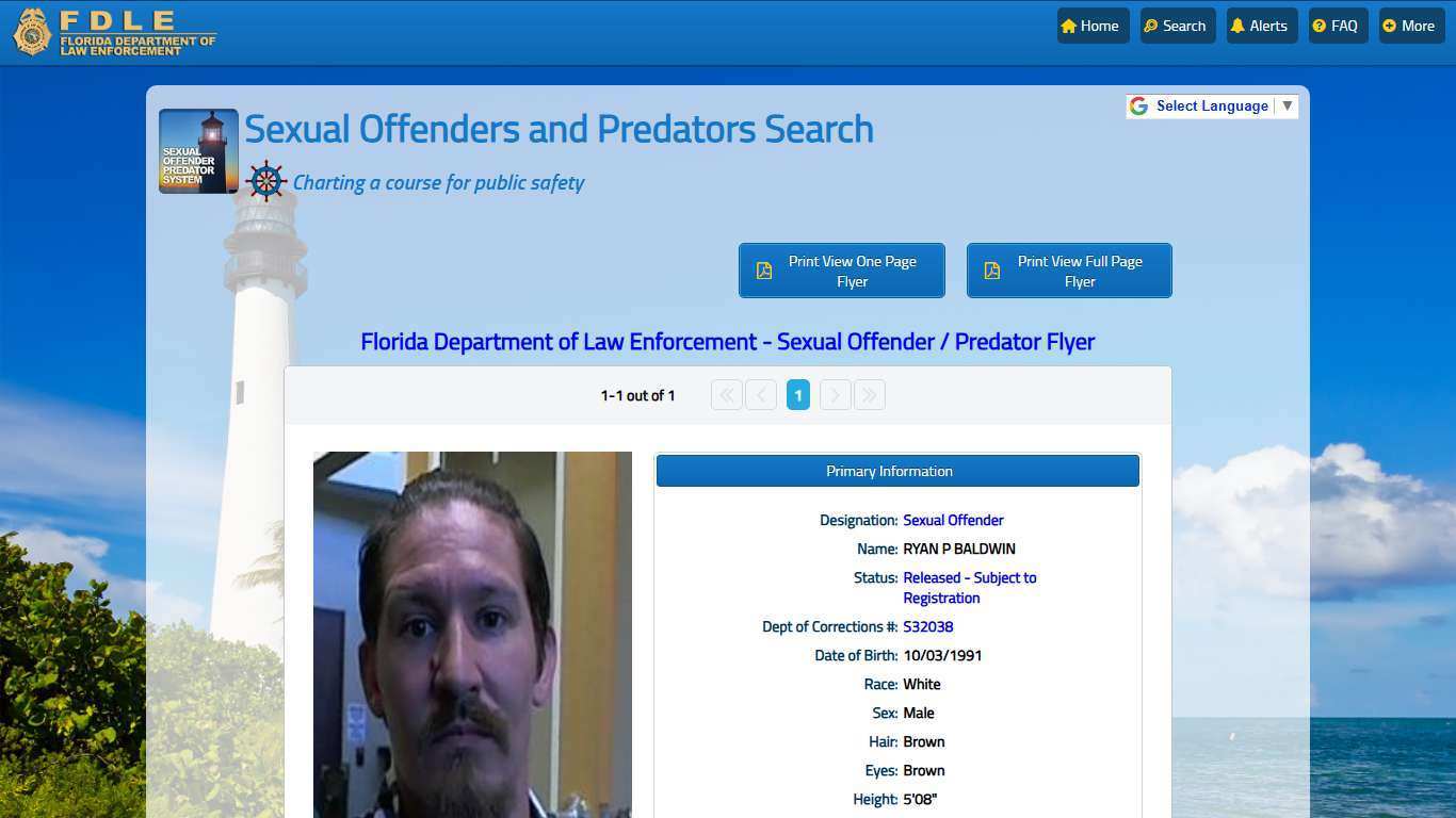 FDLE - Sexual Offender and Predator System